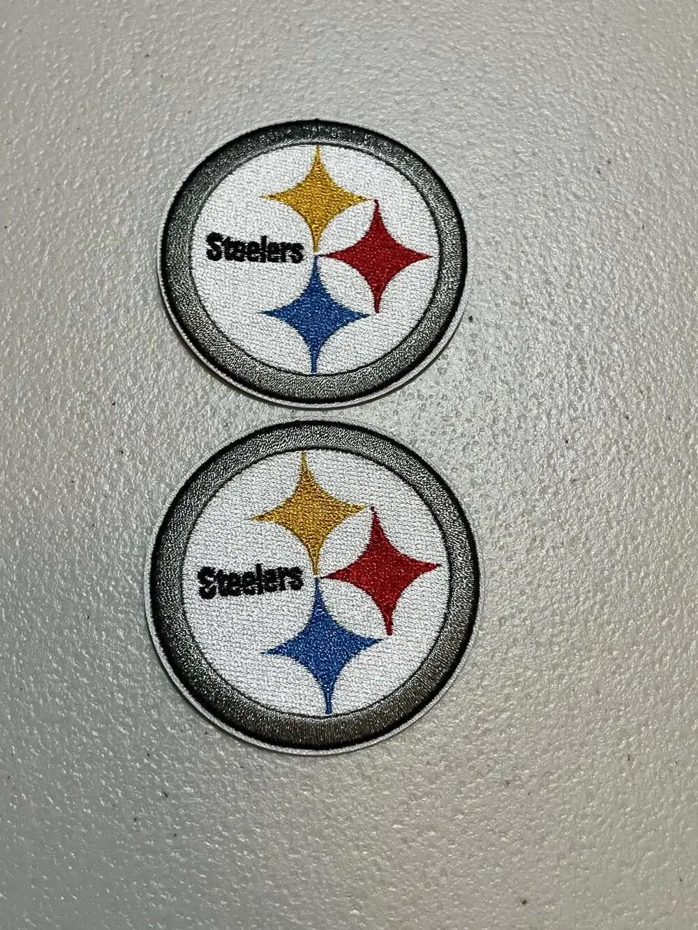 003-0032 Set of 2 Pittsburgh Steelers Embroidered Iron-On Patches 2.5 inch
